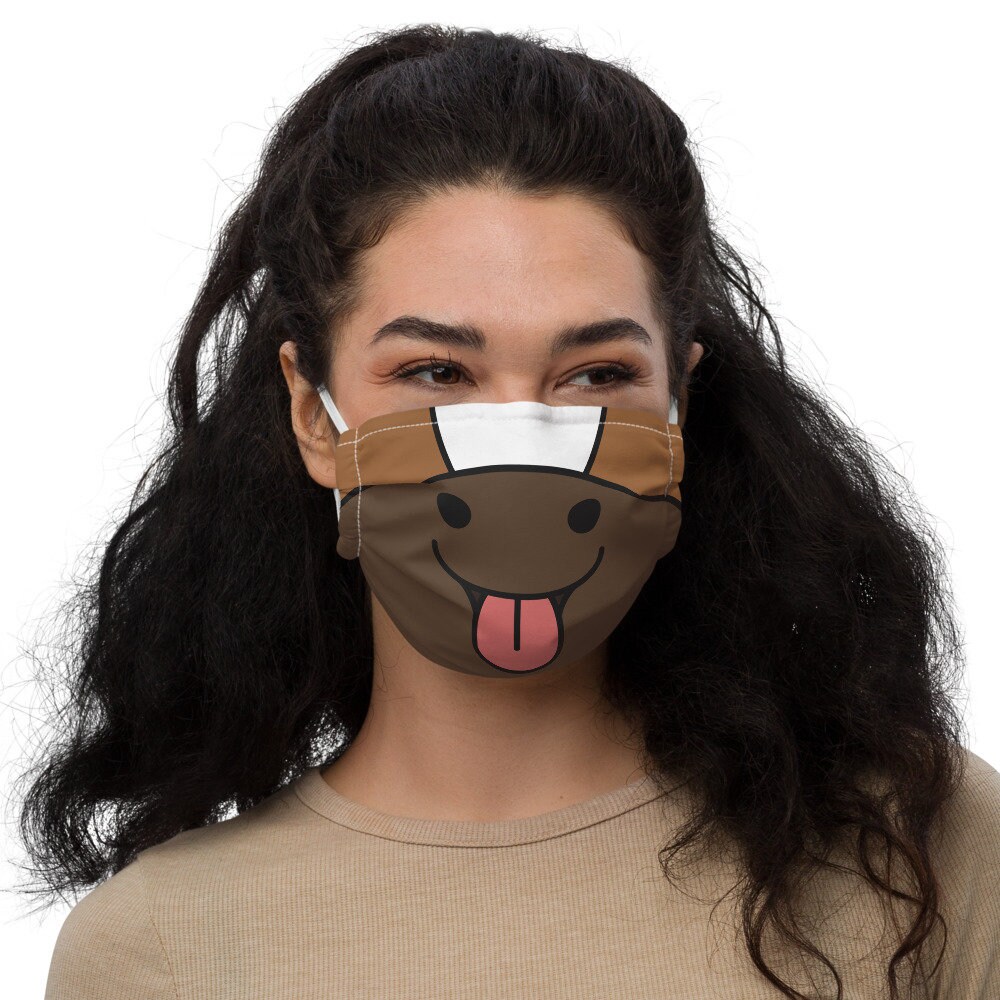 Cartoon Horse Face Mask Horse Mask Horse Pet Face Covering Etsy