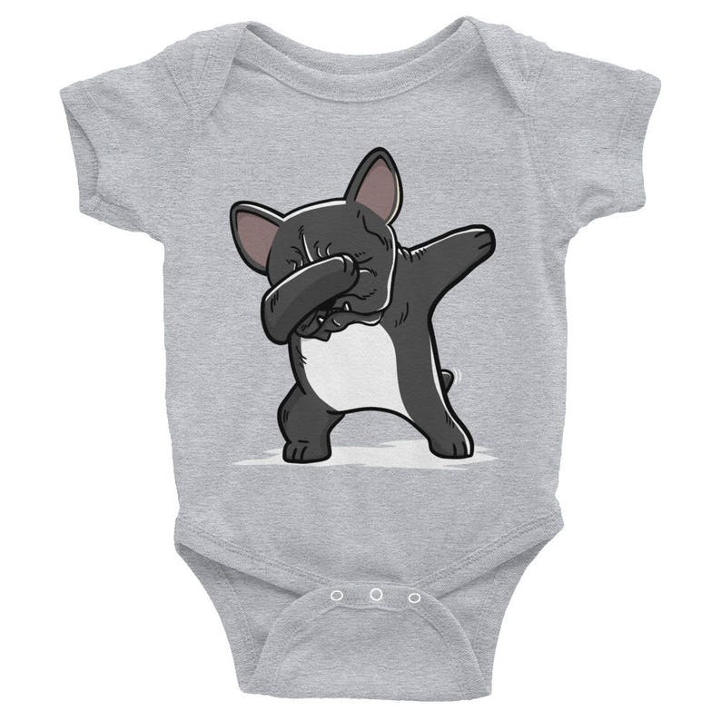 Baby Girl Bodysuit Dabbing French Bulldog Baby Bodysuit Baby Boy Funny Frenchie Dog Lover Baby Clothes Baby Shower Gift
