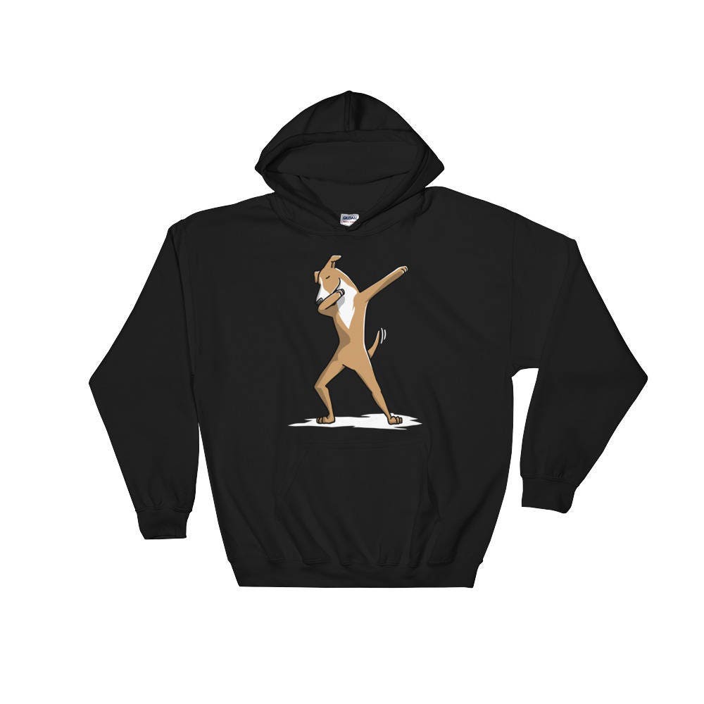 Mignon avec lévrier italien chien drôle Hoodie Dab danse cadeau Mignon avec lévrier italien danse chien drôle Hoodie Dab danse italien cadeau b0311a