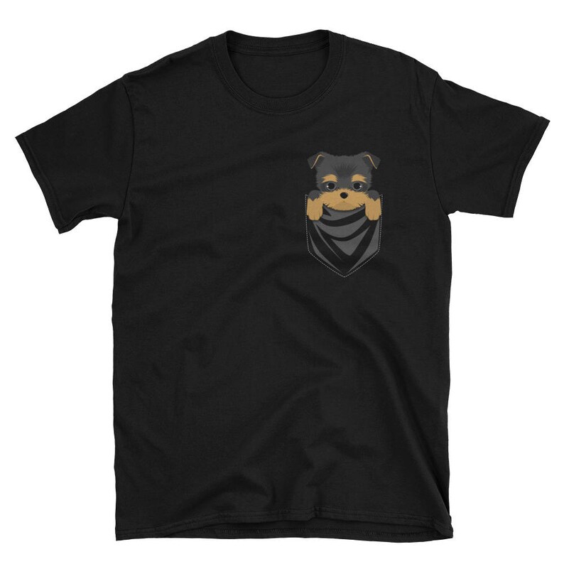 yorkie pocket t shirt