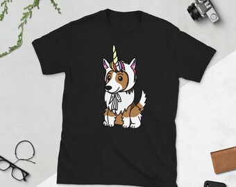 Unicorn Hat Shetland Sheepdog T-Shirt, Sheltie Dog Shirt, Funny Shetland Sheepdog Gift