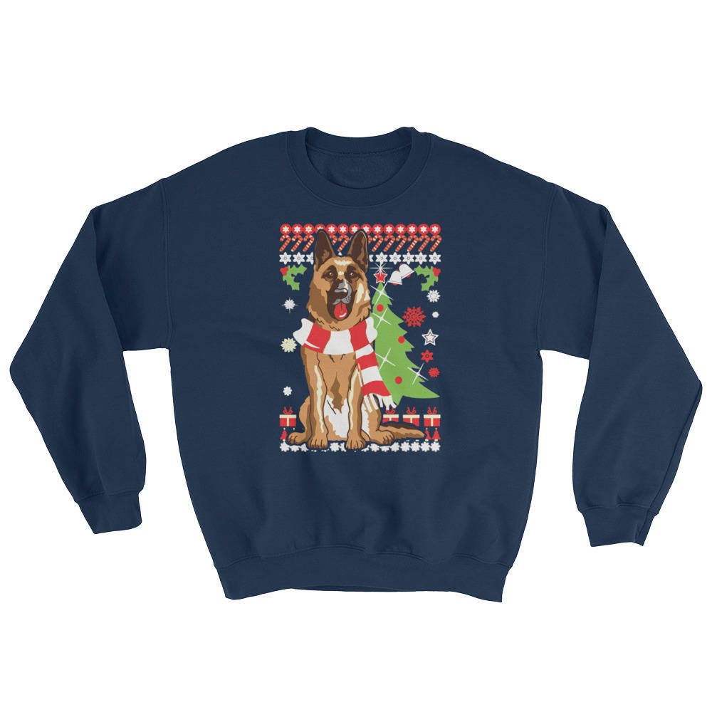 Ugly christmas hotsell sweater german shepherd