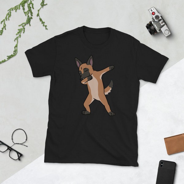 Dabbing Belgian Malinois T-Shirt, Belgian Malinois Dab Dance Dog Shirt, Funny Belgian Malinois Gift