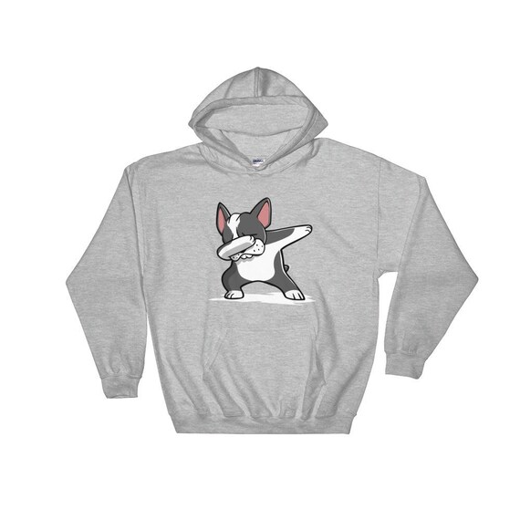 Mignon avec Boston chien Terrier chien Boston drôle Hoodie Dab danse cadeau 190624 Mignon avec Boston chien Terrier chien Boston drôle Hoodie Dab danse cadeau 190624