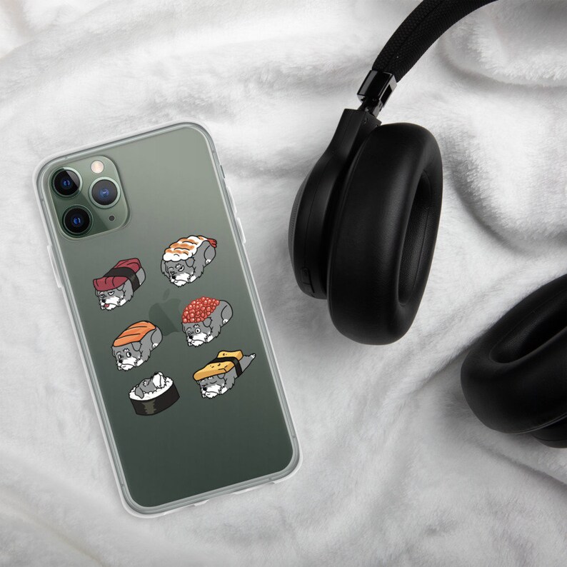 Funny Miniature Schnauzer Dog Gift Nigiri Sushi Schnauzer Phone Case