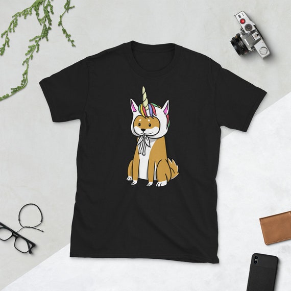 Unicorn Hat Shiba Inu T Shirt Funny Shiba Inu Gifts Doge Meme Dog Shirt