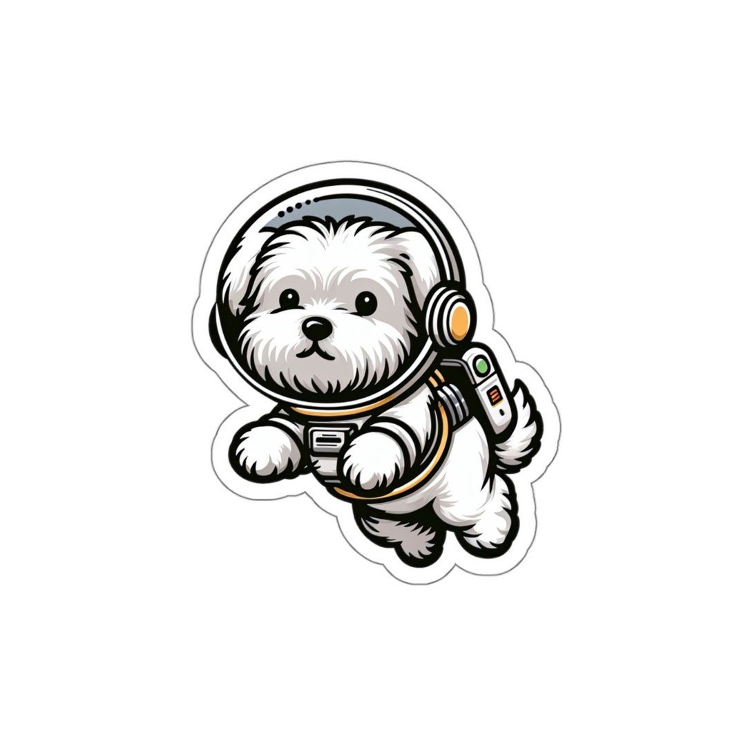 Maltese Dog Astronaut Sticker Perfect Maltese Space Suit Gift for Dog ...