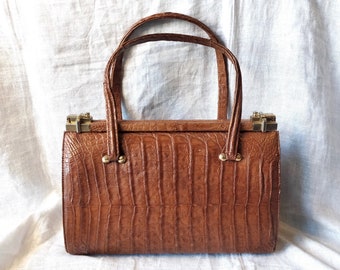 ヴィンテージ イングリッシュ MCM レディース モック クロコレザー