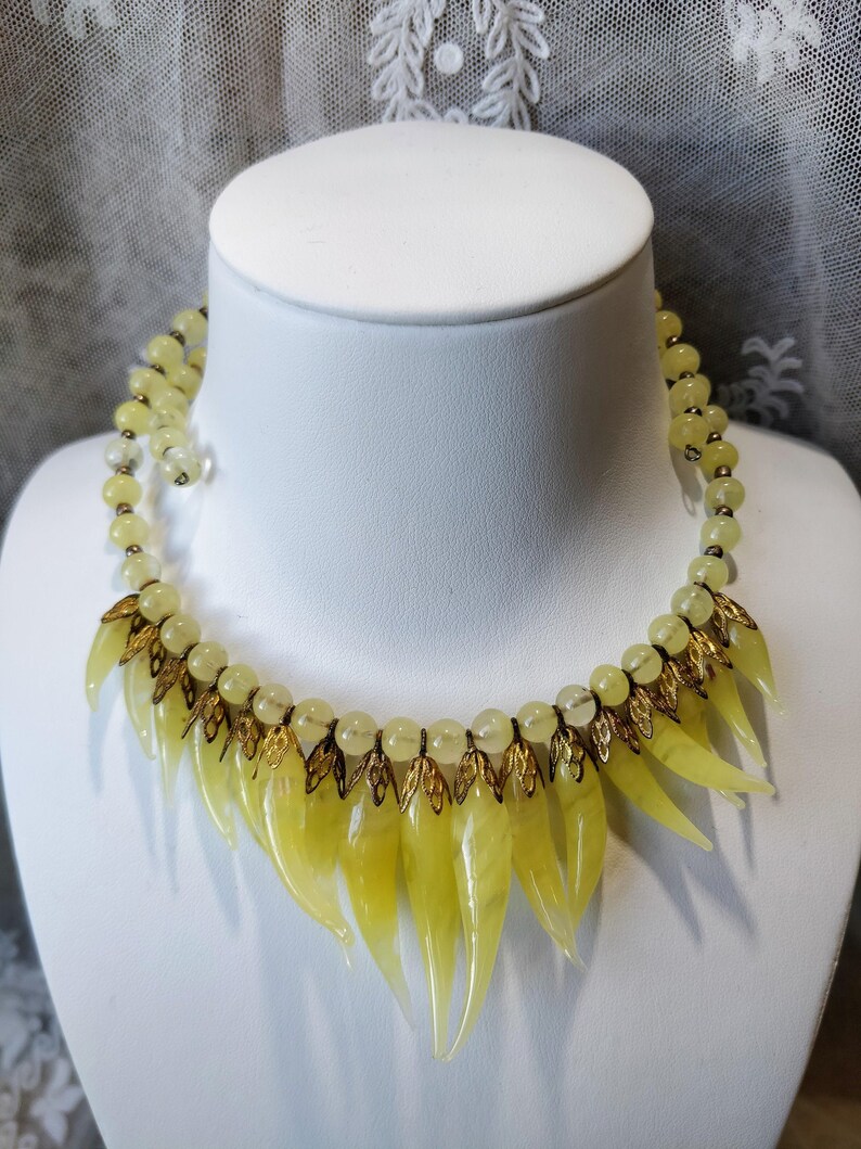 Vintage 1950s 60s Pale Yellow Prince Ruperts Drop Teardrop Etsy