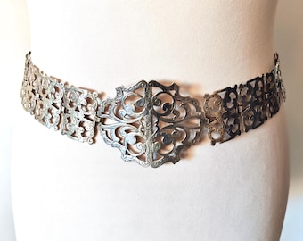 Antique Edwardian EPNS silver plated nurses belt