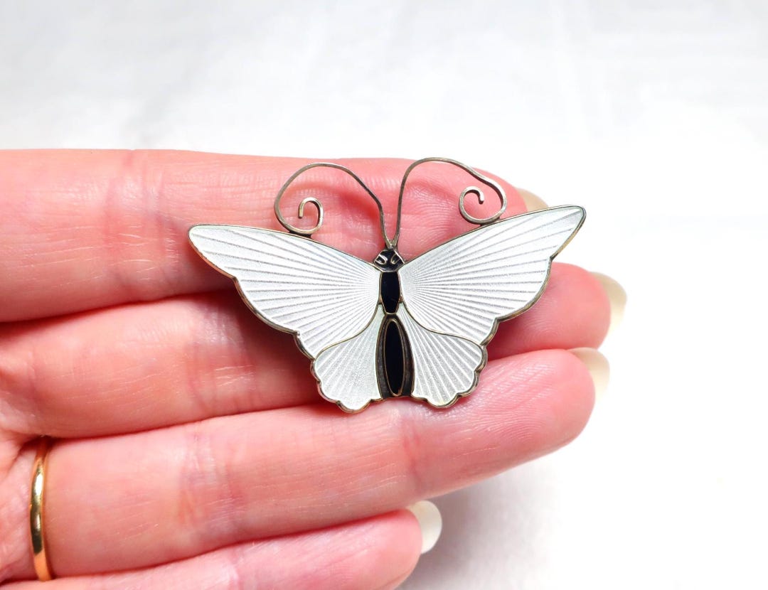 ビンテージ 蝶シルバーブローチ ノルウェーDavid Andersen デビッド