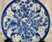 Antique Kangxi Chinese Porcelain Long Eliza Charger Plate
