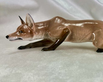 Vintage Germany Rosenthal Porcelain Creeping Red Fox by Fritz Diller