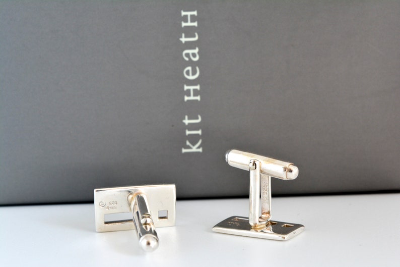 Vintage Kit Heath Solid Silver Cuff links 1990/'s Mens Accessories.