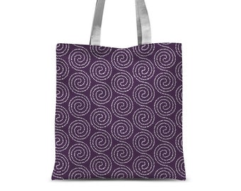 Dotty Circles - Una bolsa de comestibles reutilizable o bolsa de comestibles. Un gran regalo secreto de Santa hecho en el Reino Unido