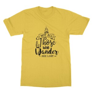 Not all that wonder are Lost Hiking Shirt, Backpacking Shirt, Mountains, Camping, Wanderlust, Outdoor Adult Cotton T-Shirt