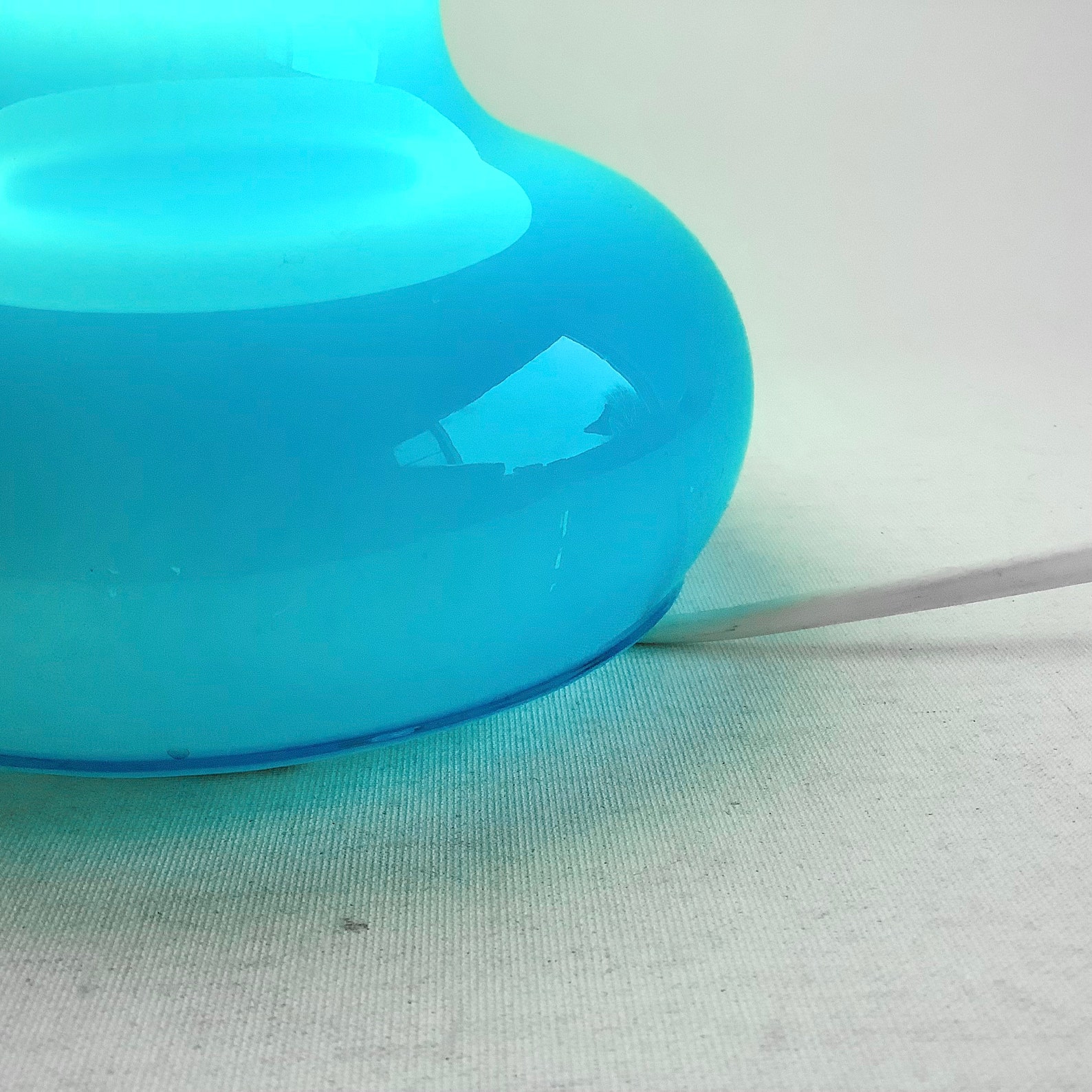 IKEA Table Lamp Light Blue Vintage Lighting Glass Etsy