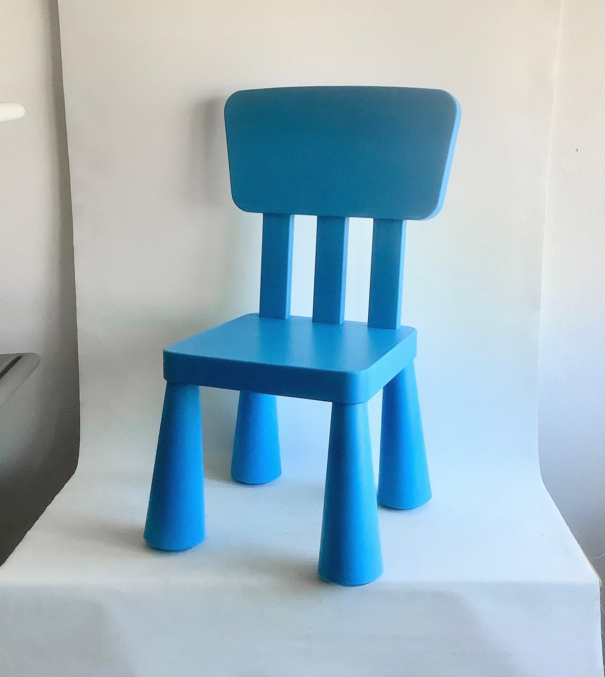 Pijnboom stopcontact moed Kinderstoel IKEA Mammut Blauw Vintage - Etsy Nederland