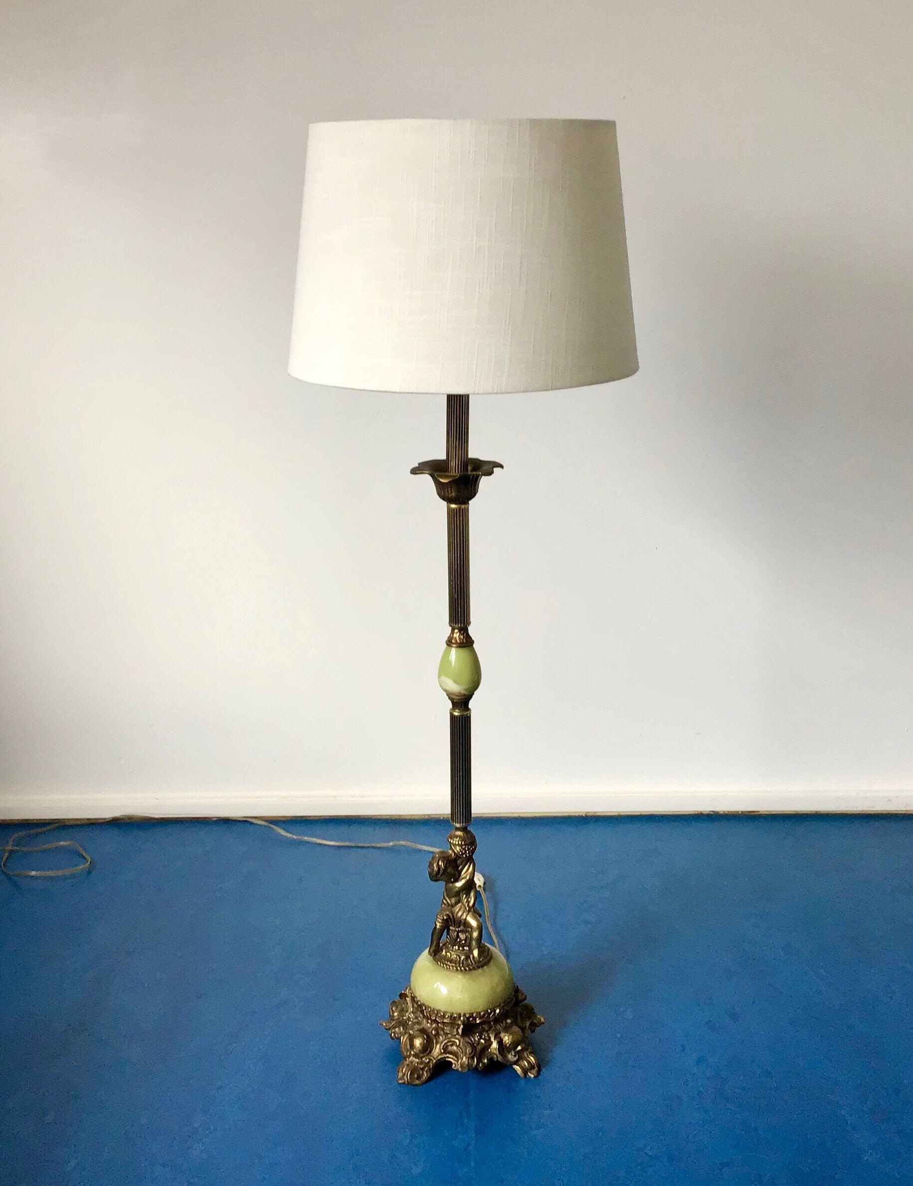 Angel Lamp Floor Lamp Lighting with Tenacious Cherub Etsy