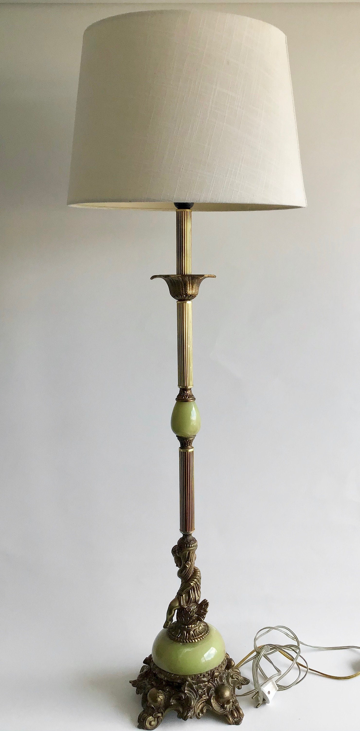 Angel Lamp Floor Lamp Lighting with Tenacious Cherub Etsy