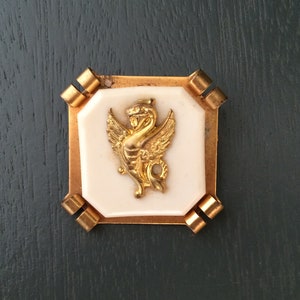 Broche Vintage Art Déco Signée Jean Painlevé - Bijou Ancien Occasion - Pièce Unique