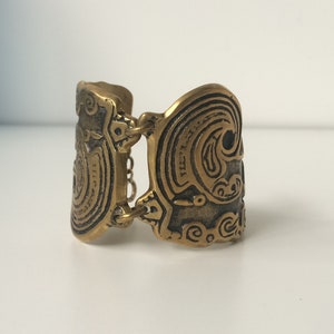 M.BUFFET vintage beautiful bracelet cuff modernist bronze french designer french designer