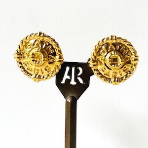 AGATHA PARIS clip on earrings gold tone metal