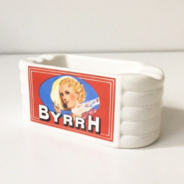 BYRRH vintage 1960 cendrier publicitaire ashtray pub pin up bistrot fumeur France