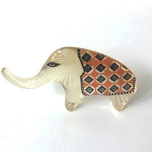 ABRAHAM PALATNIK elephant lucite acrylic op art vintage