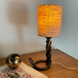 Vintage 1970s Brutalist Metal Lamp