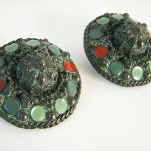 Jean-Paul GAULTIER vintage clip-on earrings 1980 80&#39;s