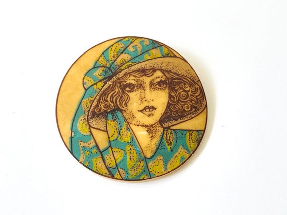 Vintage lea stein serigraphy - Gem Vintage lea stein serigraphy - Gem