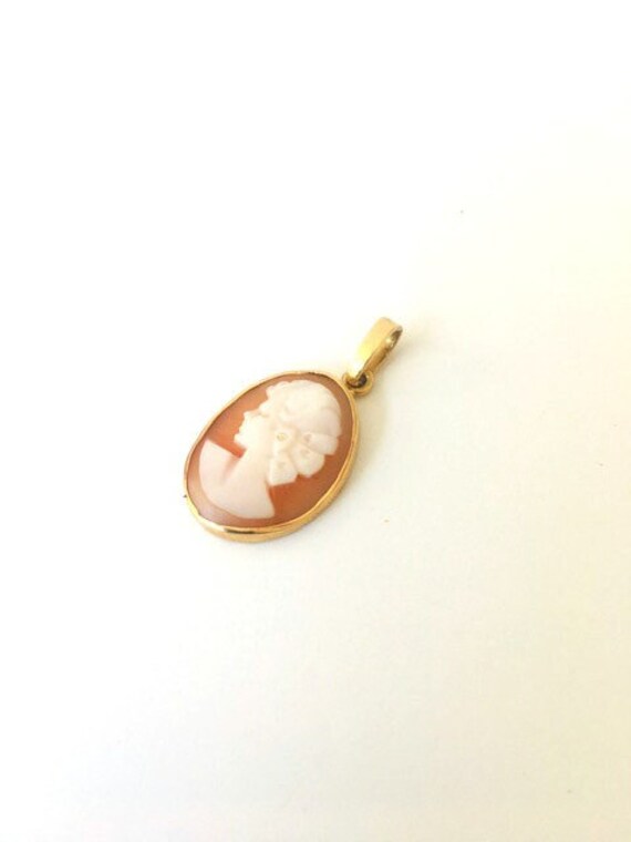 Pendentif Ancien En Or Jaune 18 Carats Avec Camée - Occasion - Bijou Vintage
