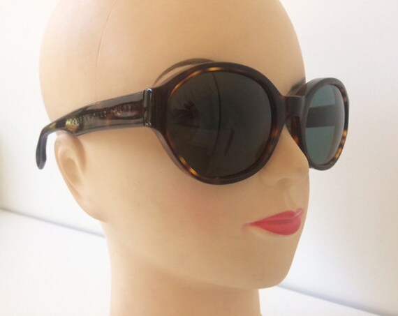 Lunettes De Soleil Vintage EMMANUELLE KHANH Paris - Modèle 10640 18 HV, Monture Marron Acétate, Branches 125mm