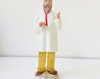 VINTAGE 1960 docteur en pâte de verre cristal de Bohème