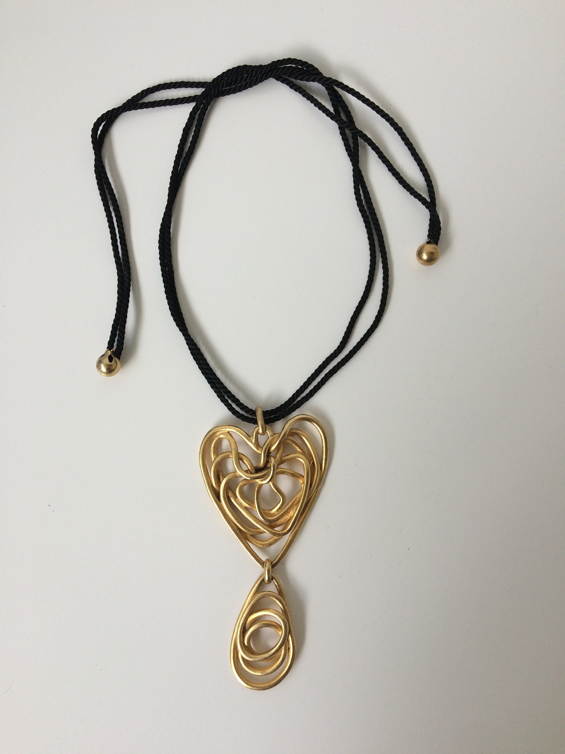 BALENCIAGA PARIS Vintage Necklace Heart 