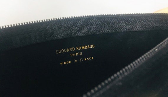 EDOUARD RAMBAUD pouch suede leather makeup bag an… - image 8