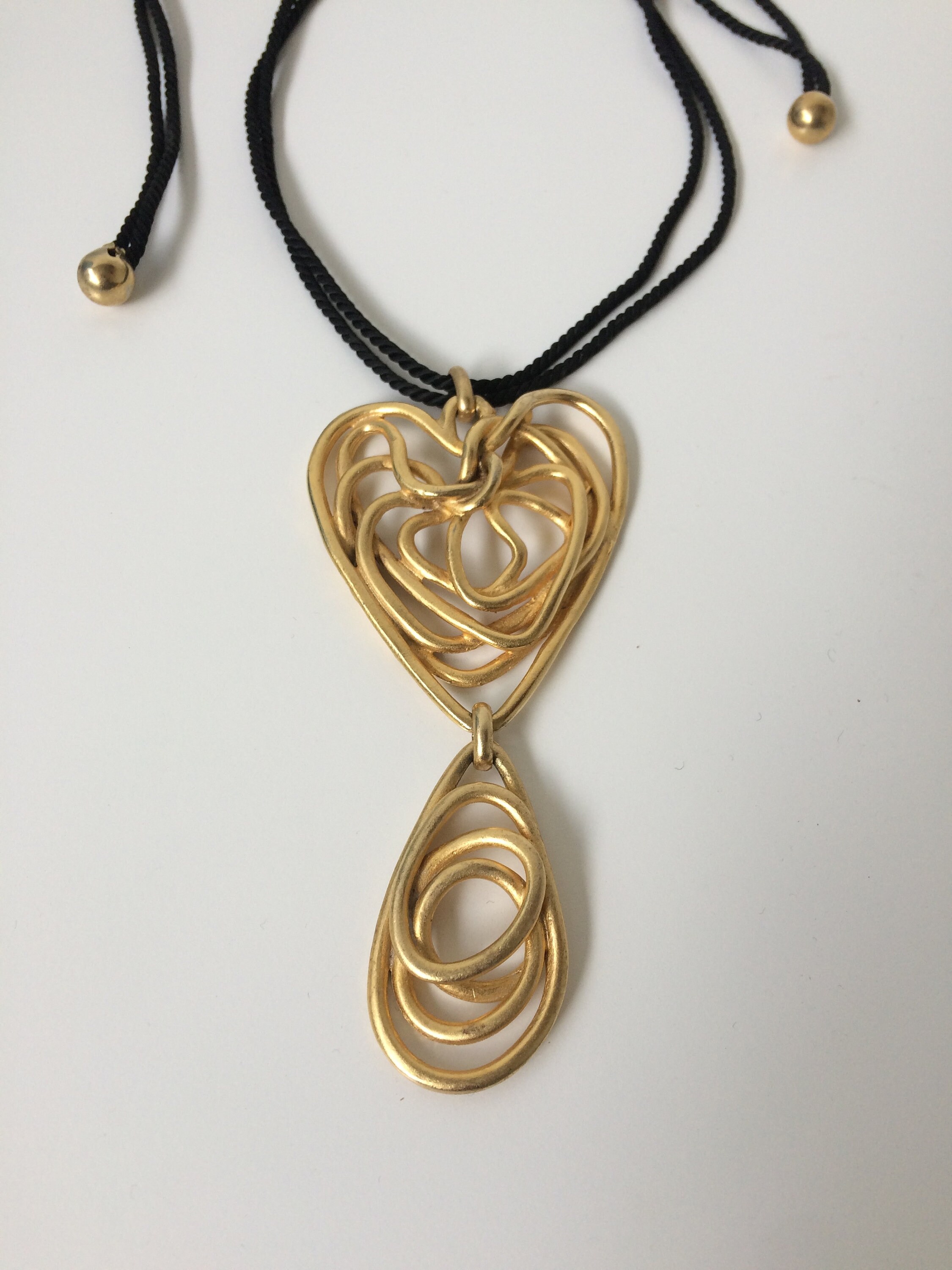 BALENCIAGA PARIS Vintage Necklace Heart Heart Pendant Necklace - Etsy