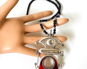Collier Vintage En Argent Massif - Style Touareg/Berbère - Gros Modèle - Occasion Très Bon État