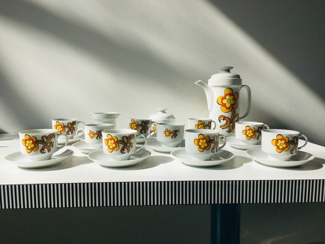 Bavaria Germany 70's Vintage Service à Café Coffee Set