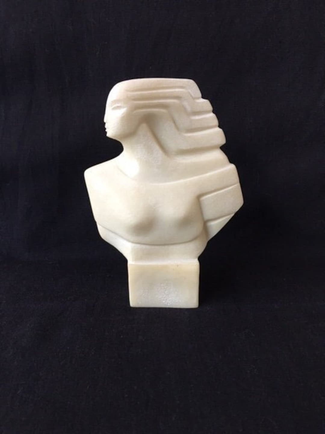 MARBELL STONE ART Vintage 1970 Belgium Sculpture Woman Art Etsy