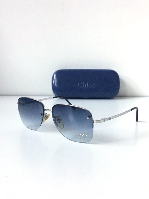CHLOE Vintage Sunglasses Sunglasses Chlo Heart Rhinestone