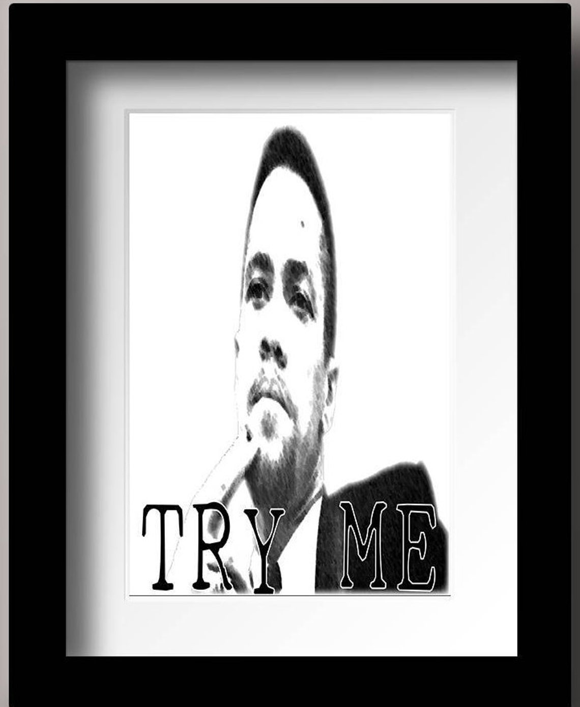 Malcolm X try Me Printable Black History Art Etsy