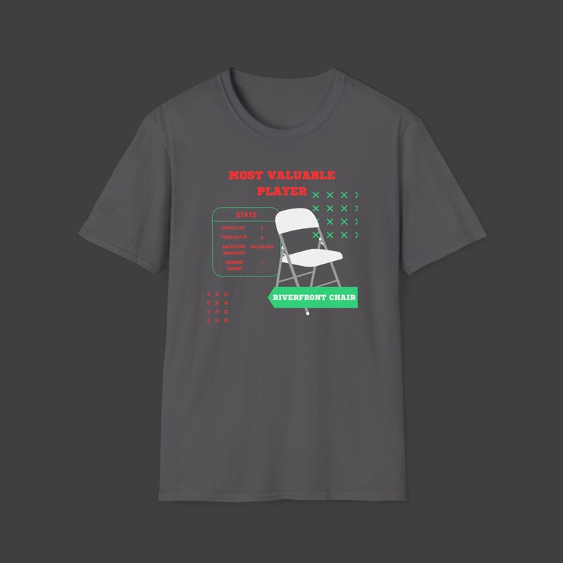 Unisex Black Unity Riverfront Folding Chair MVP T-Shirt w/ Stats Charcoal