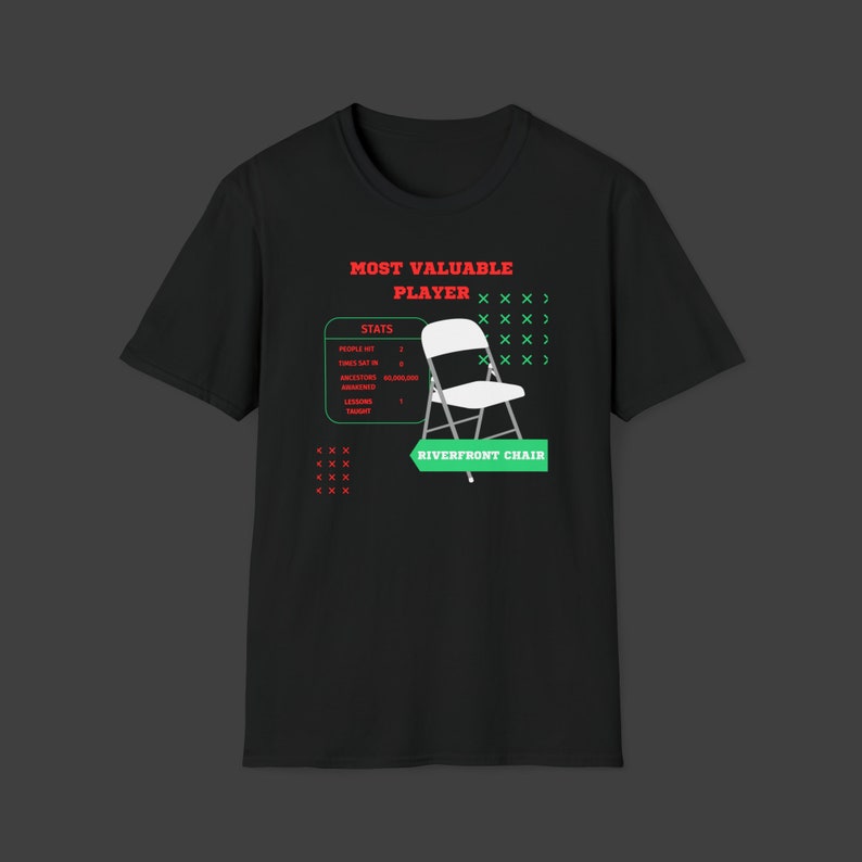 Unisex Black Unity Riverfront Folding Chair MVP T-Shirt w/ Stats Black