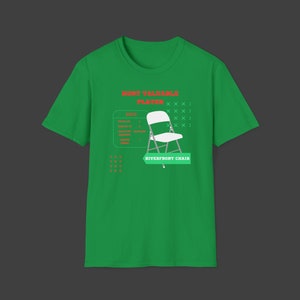 Unisex Black Unity Riverfront Folding Chair MVP T-Shirt w/ Stats Irish Green