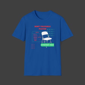 Unisex Black Unity Riverfront Folding Chair MVP T-Shirt w/ Stats Royal