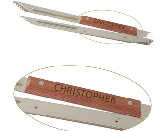 Engraved BBQ Tongs - Personalized BBQ Utensils - Gifts for Men - Birthday Gifts - Father's Day Gift - BBQ Tongs