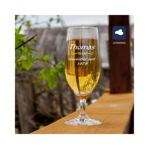 Leonardo beer glass with engraving as a birthday gift – Personalized beer glass – Gift idea for men – Father's Day gift – Connoisseur