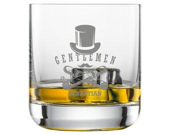 Whiskyglas mit Gravur als Geburtstagsgeschenk – Personalisiertes Whiskyglas – Geschenkidee für Mann – Vatertagsgeschenk - Gentlemen 1